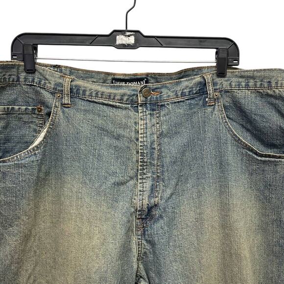 Eddie Domani Mens Jeans 52 / 32 Distressed Weathered Cotton Blend Denim Jeans - Picture 2 of 6